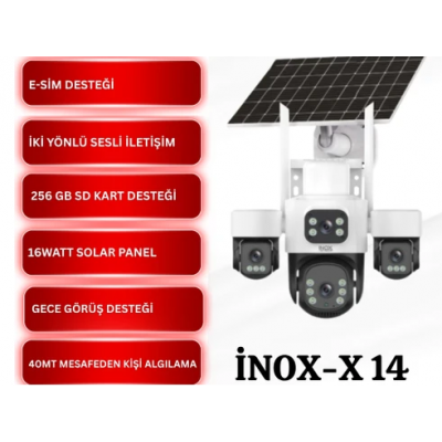 İNOX-X14 4 KAMERALI SOLAR KAMERA 