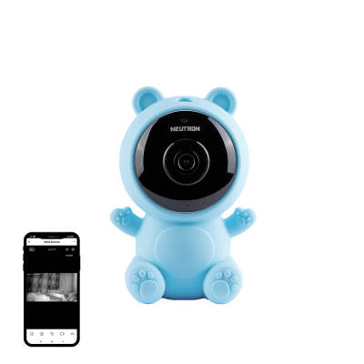 Ninni Söyleyen Gece Görüşlü IP Wifi Bebek İzleme Kamerası Mavi