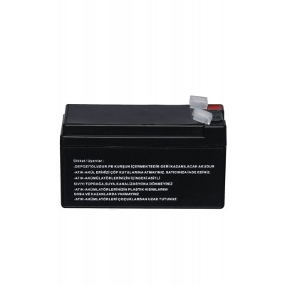 12 Volt 1.3 Ah 1.3 Amper Kuru Tip Aküü Pil Batarya